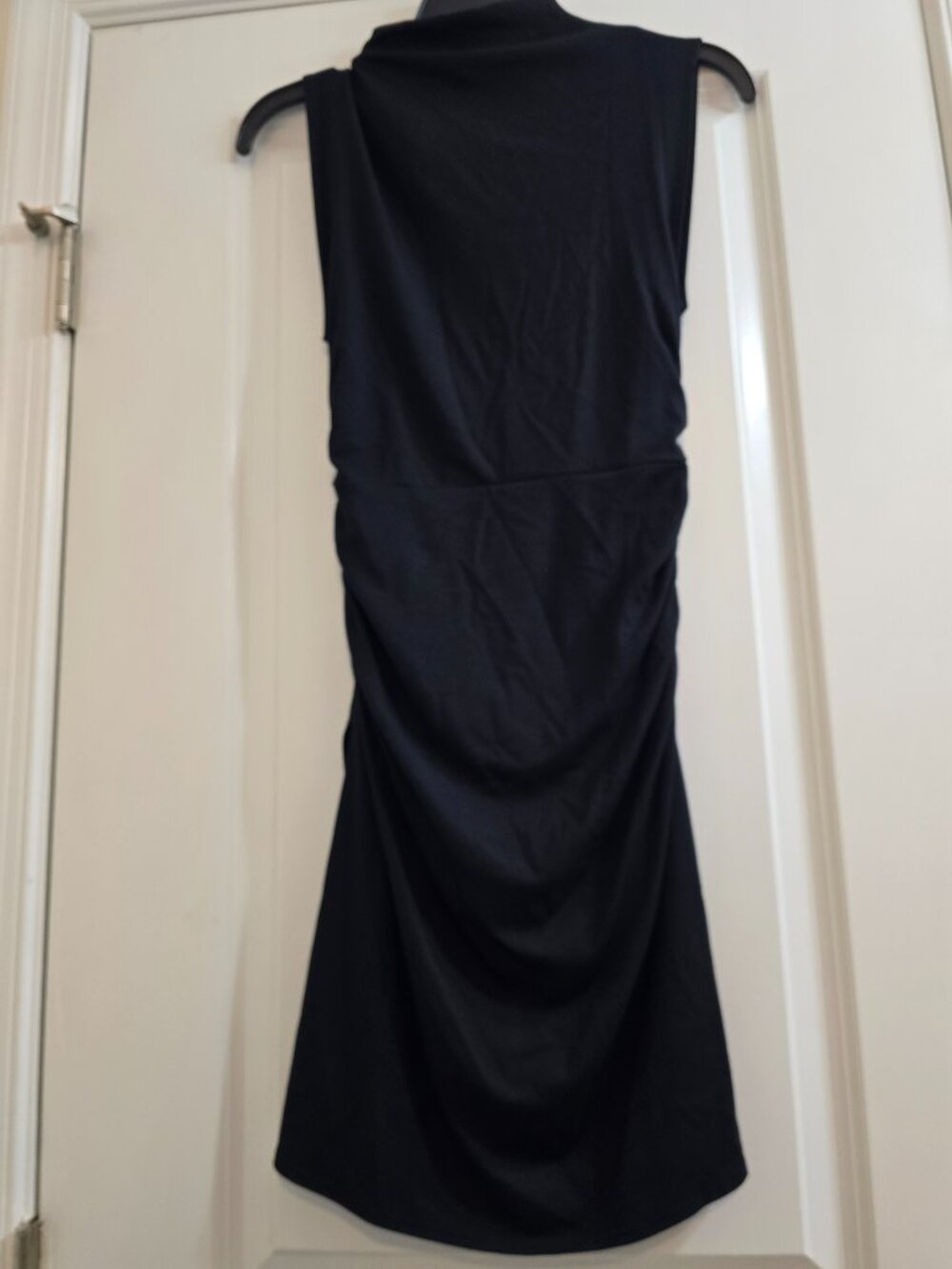 Aritzia Wilfred Boulevard Dress - Drapey Jersey Mockneck Mini Dress Black - Picture 4 of 9